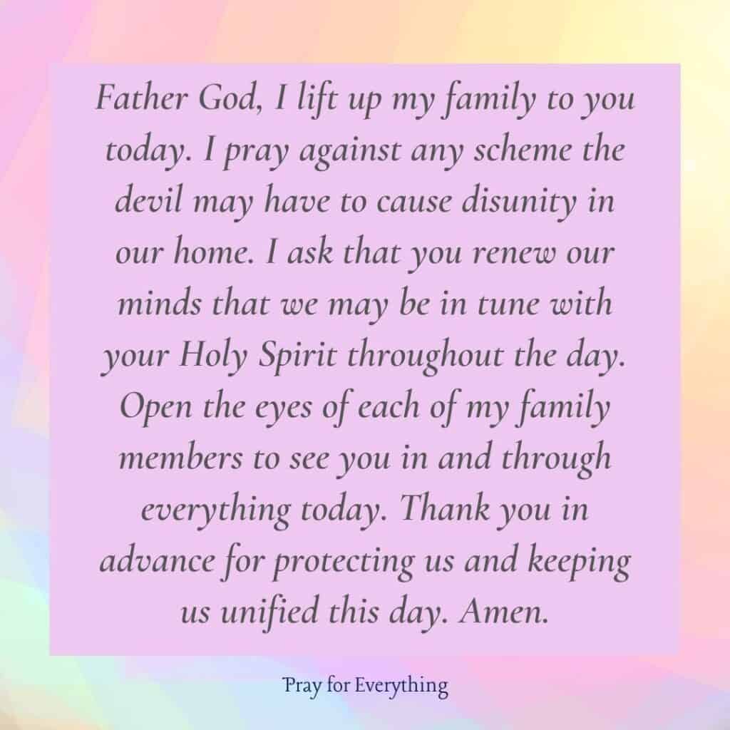 Prayer for Family Unity 