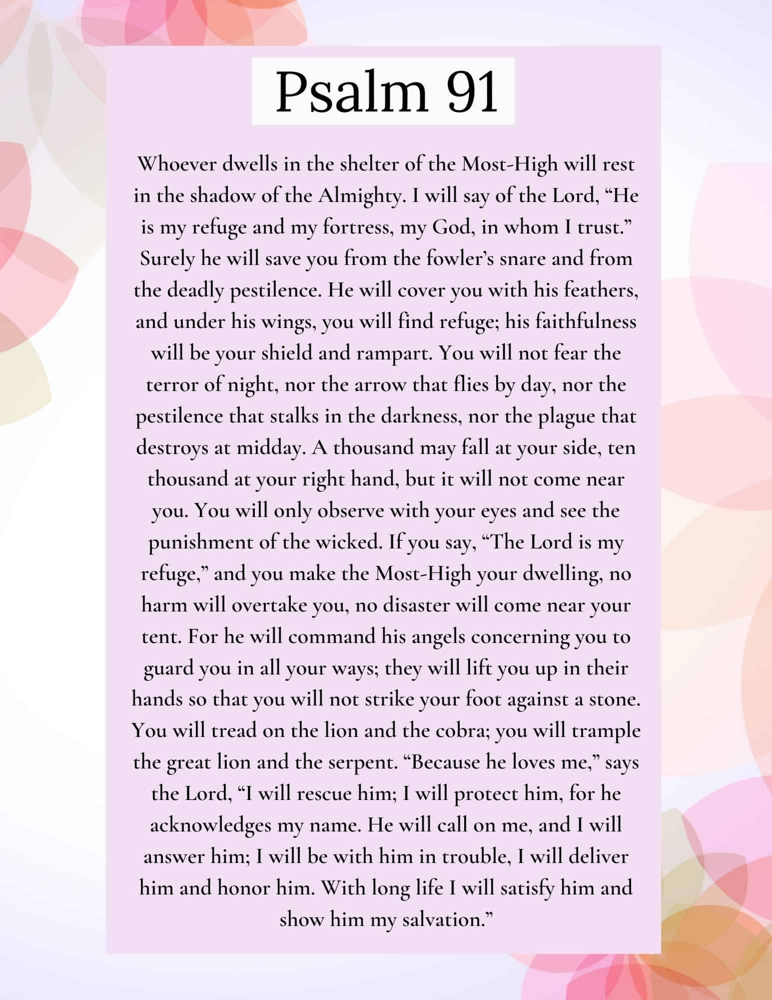 The Secret Power Of Psalm 91 Prayer For Protection The secret power of psalm 91 prayer for protection