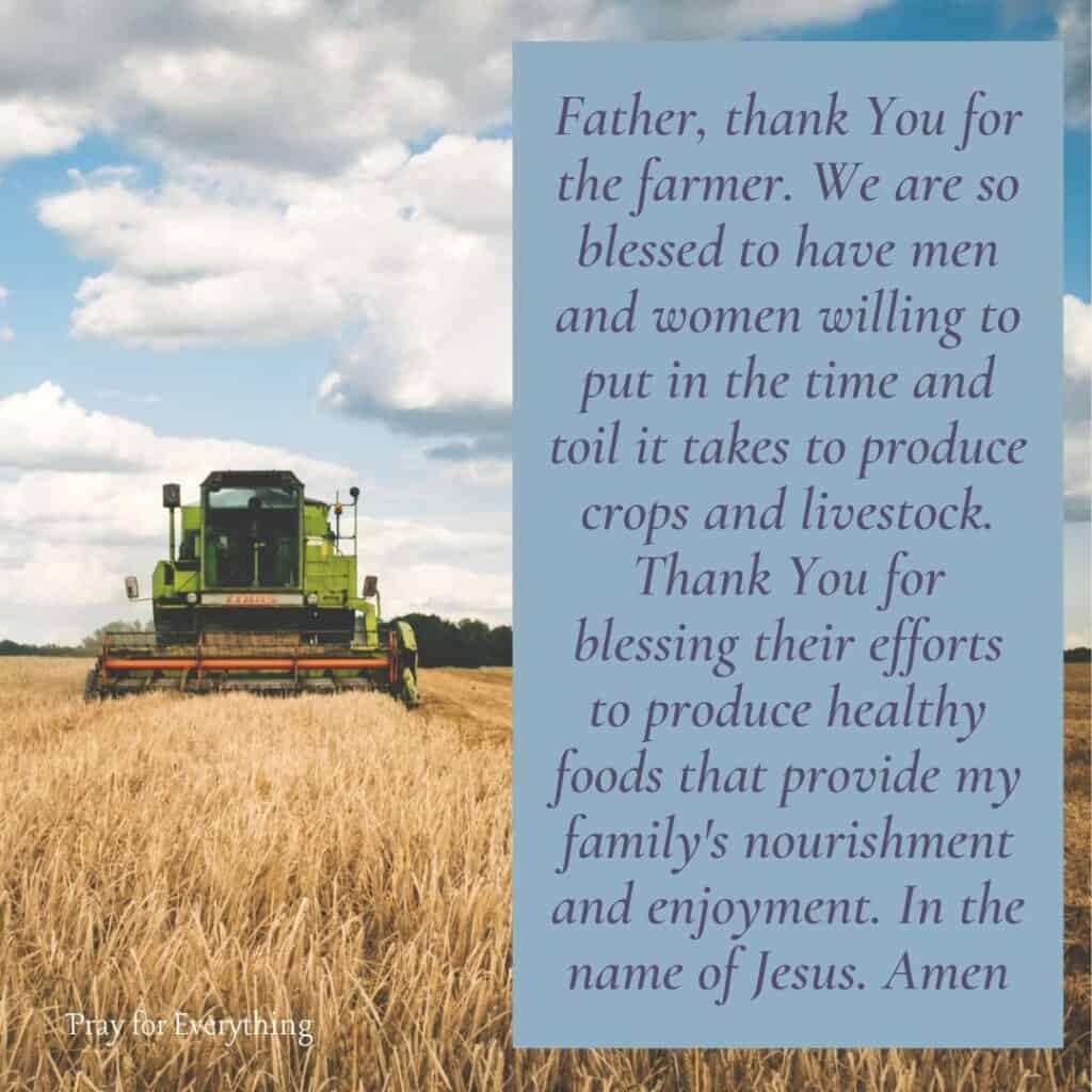 A Thanksgiving Prayer for Farmers
