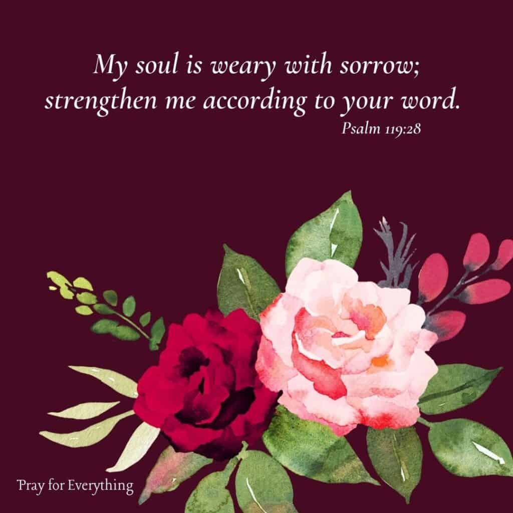 Psalm for Strength Psalm 119 28