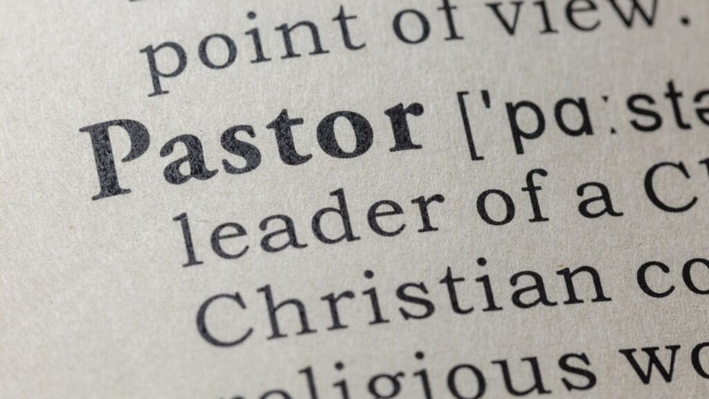 dictionary entry for the word pastor