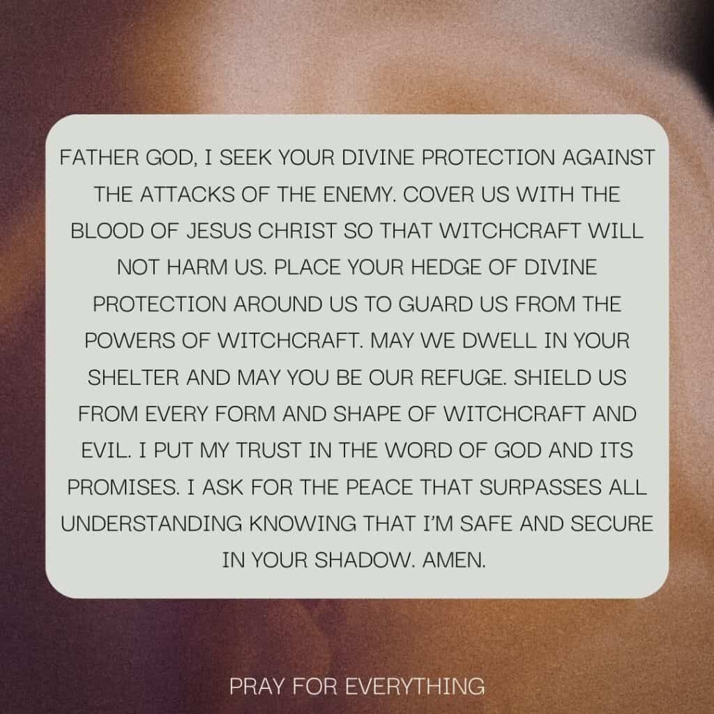 Prayer Against Witchcraft