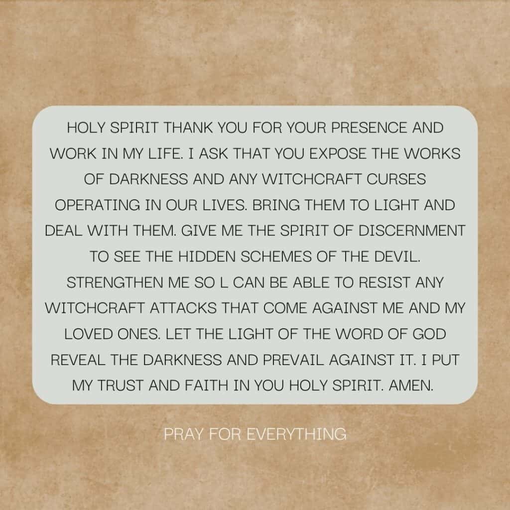 Prayer Against Witchcraft