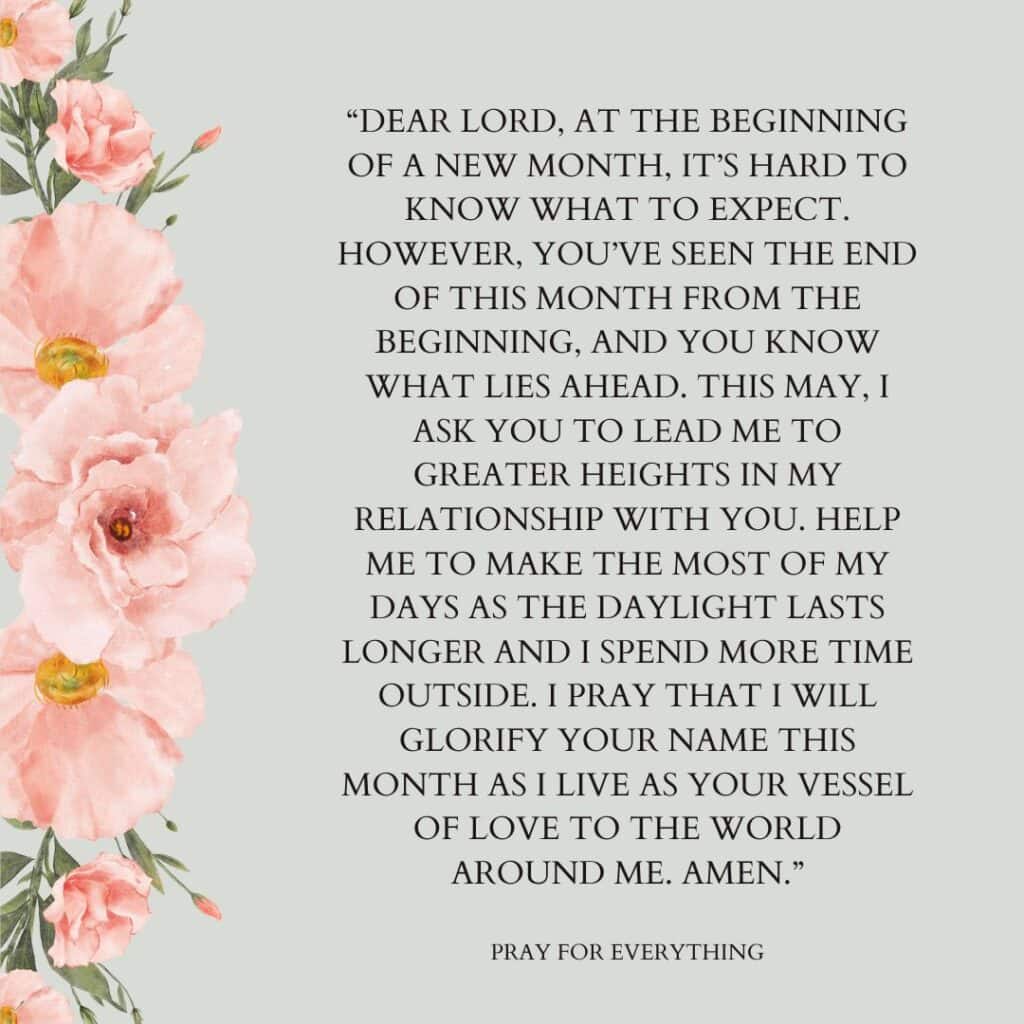 New Month Prayer and Blessings for May