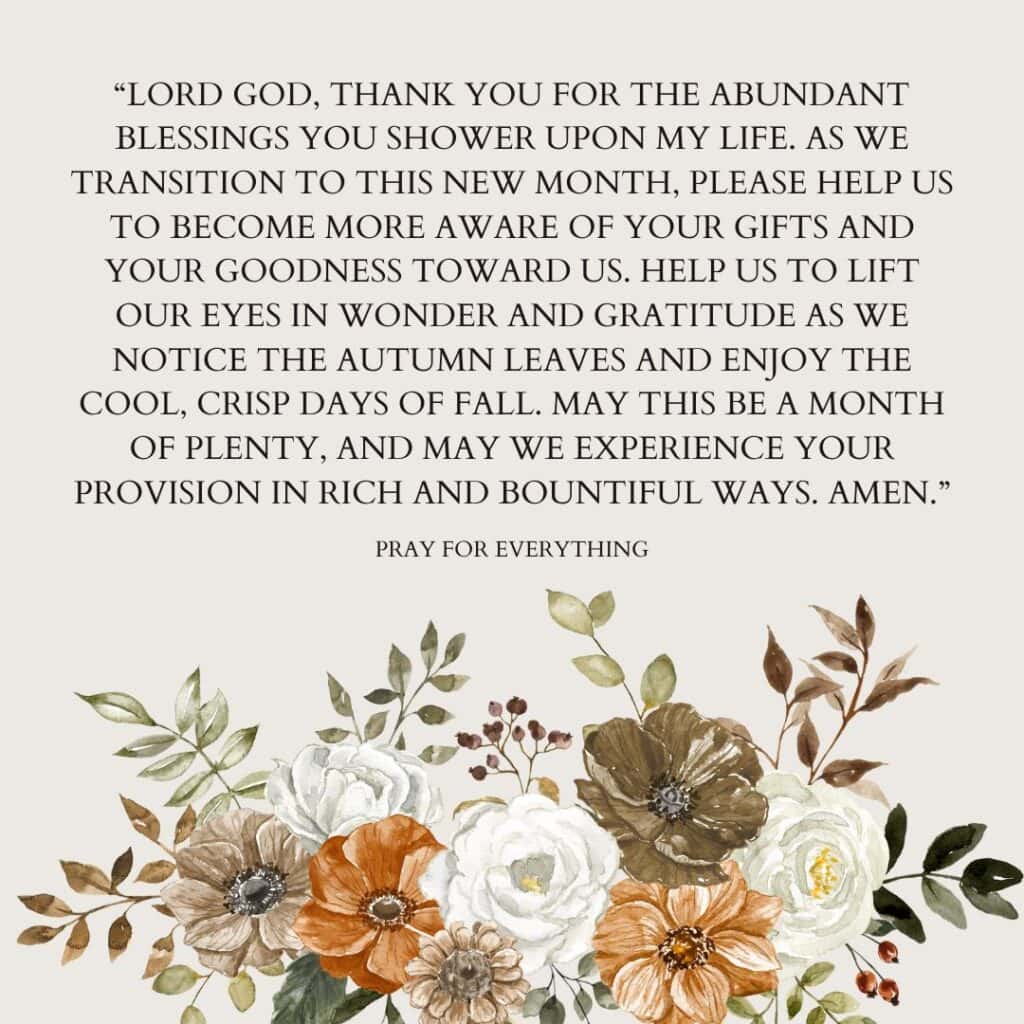 New Month Prayer and Blessings for October